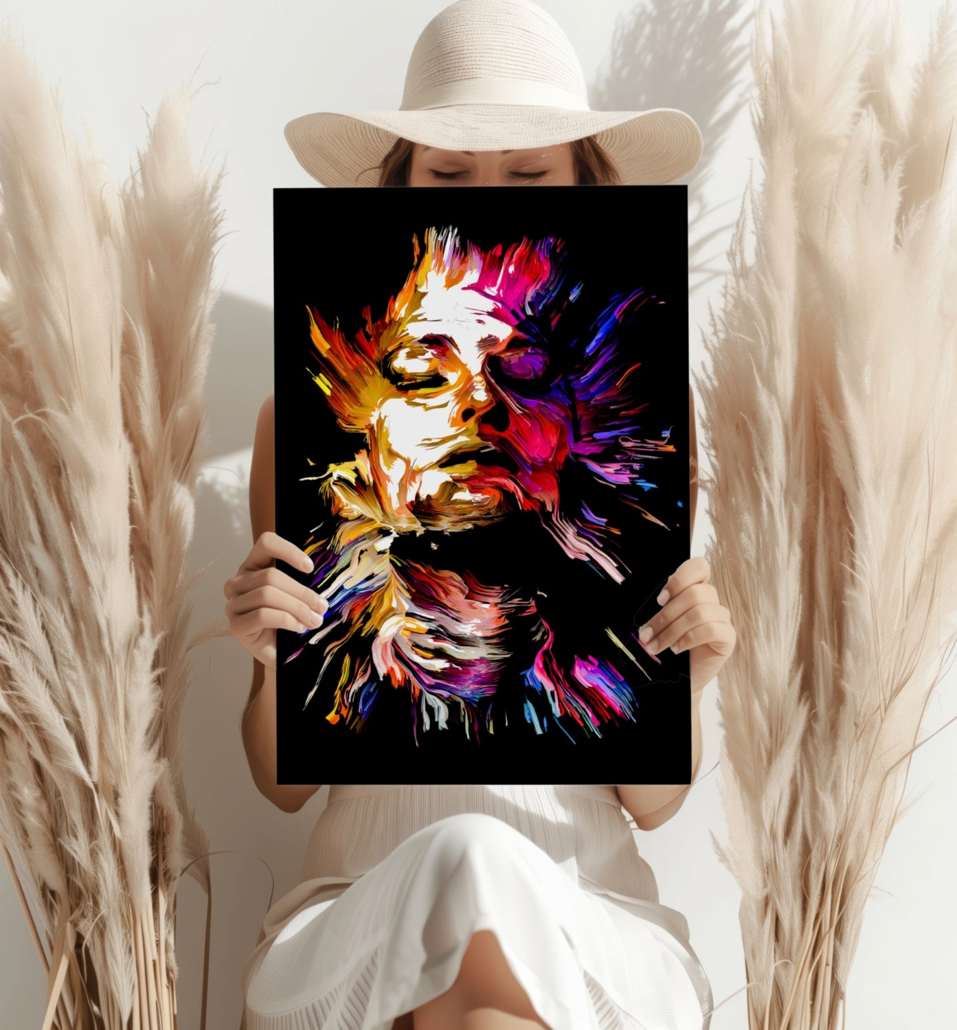 Colorful Portrait V3 Aluminum Print.