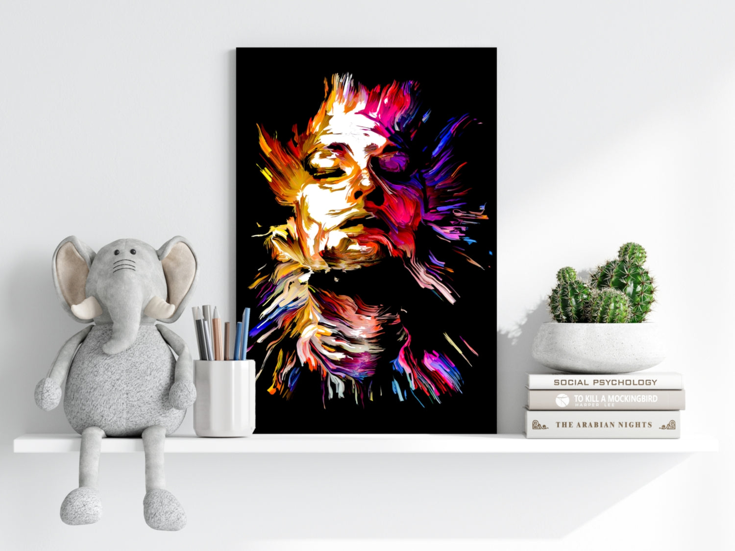 Colorful Portrait V3 Aluminum Print.