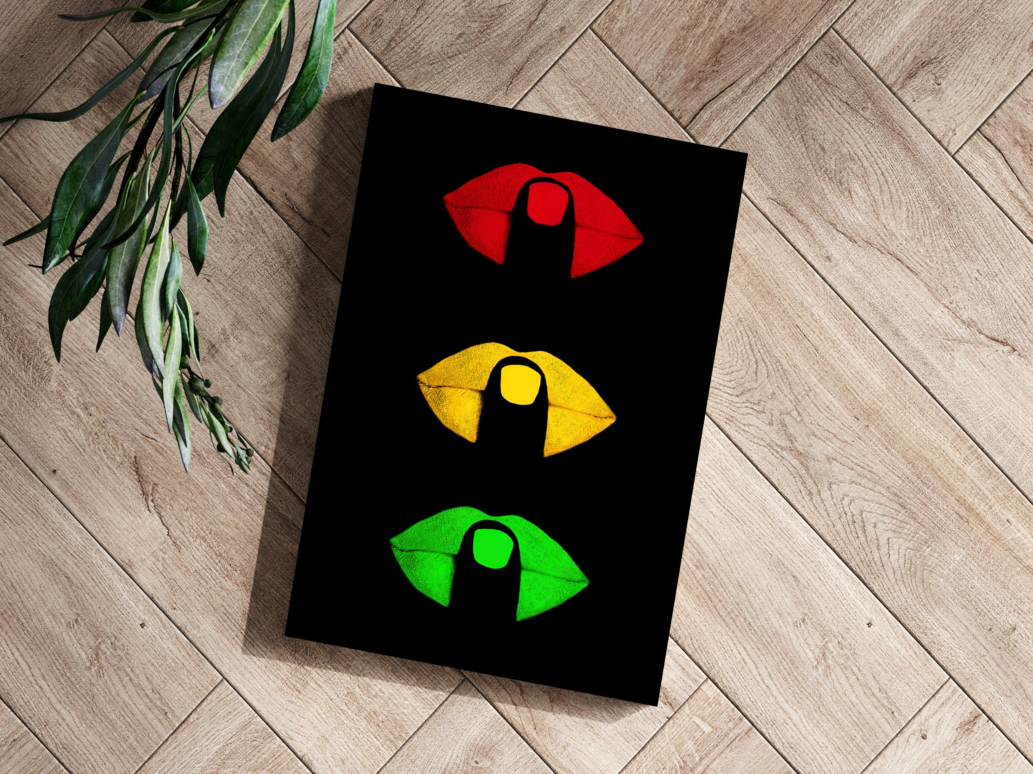 Hush Lips Aluminum Print.