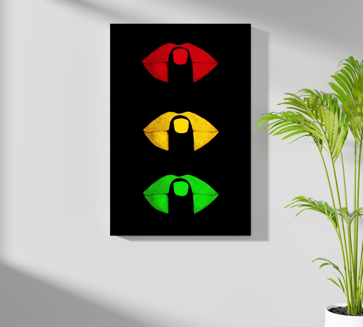 Hush Lips Aluminum Print.