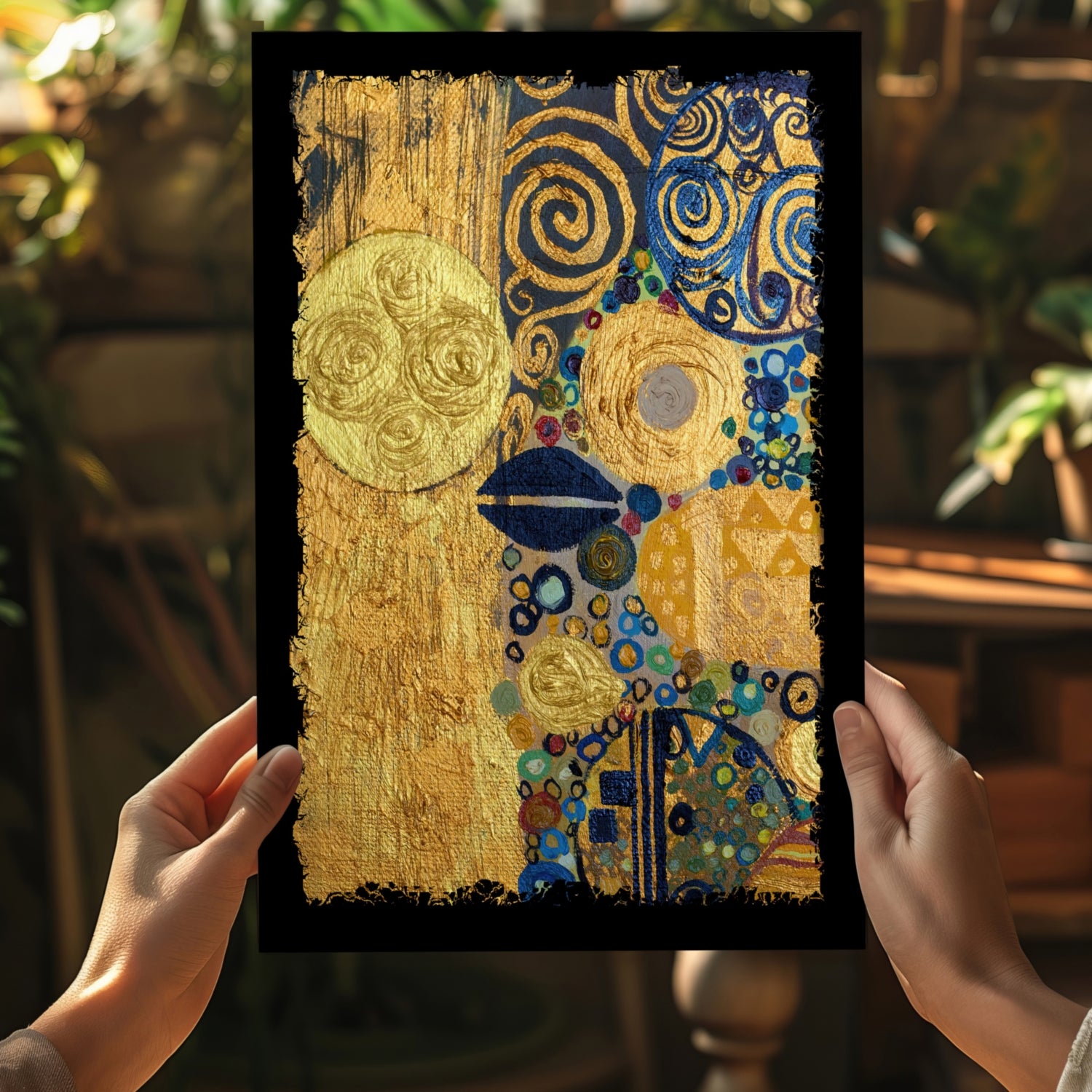 Abstract Gold Aluminum Print.