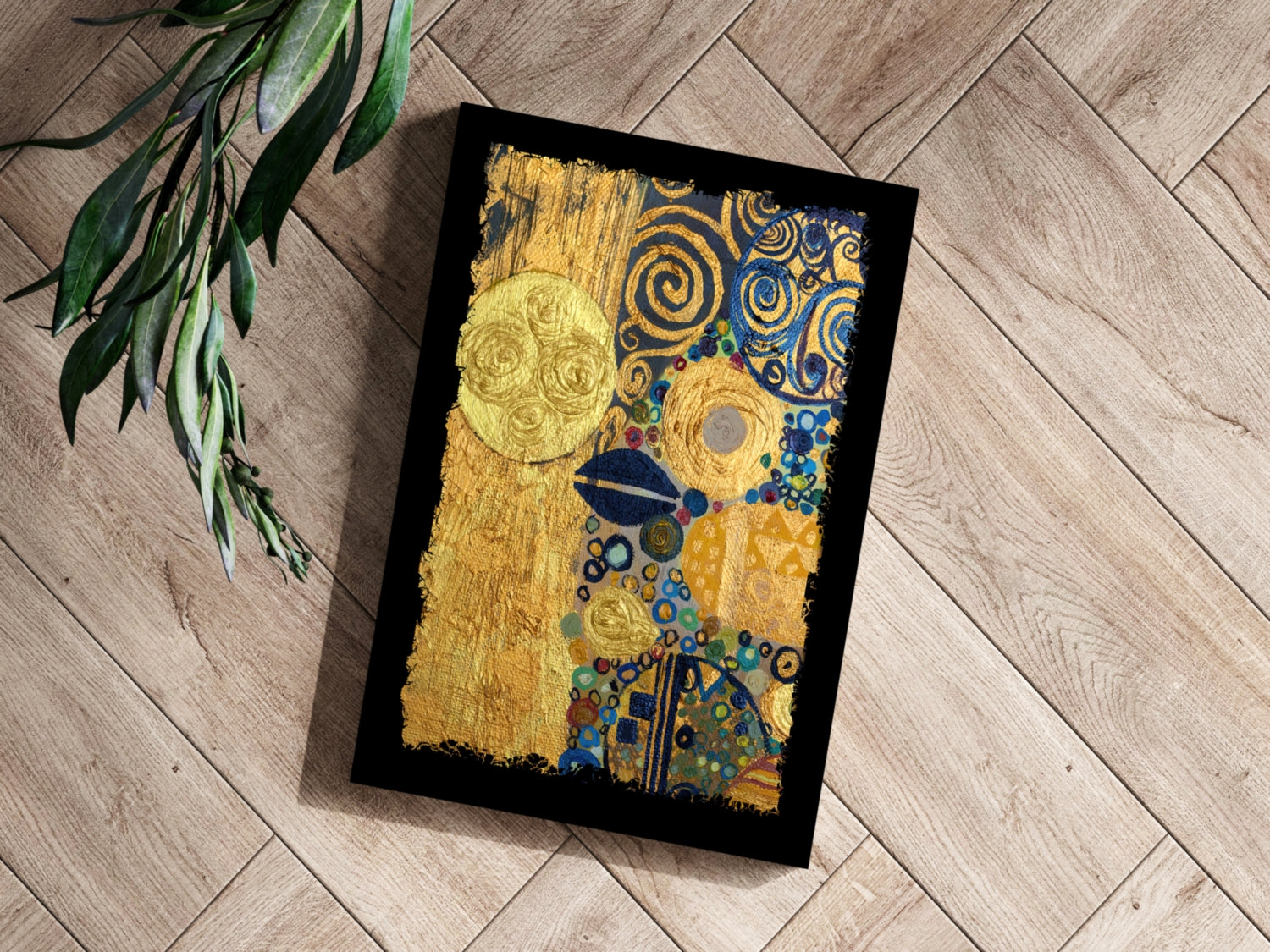 Abstract Gold Aluminum Print.