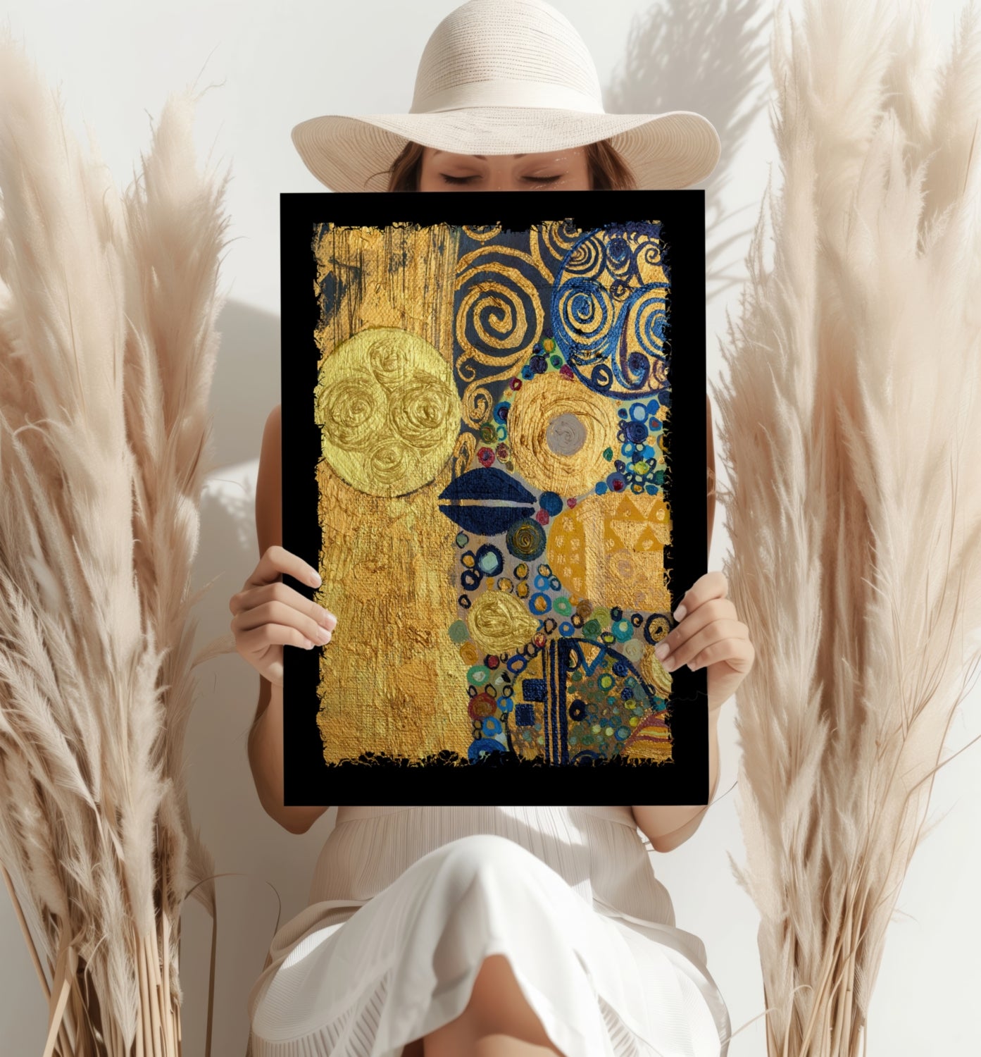 Abstract Gold Aluminum Print.