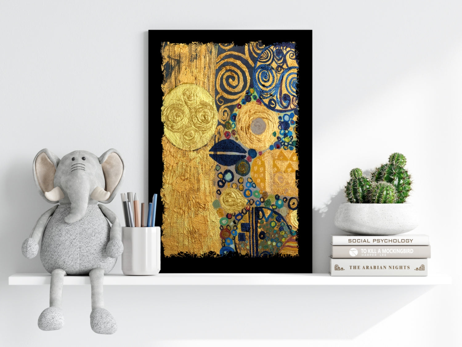 Abstract Gold Aluminum Print.