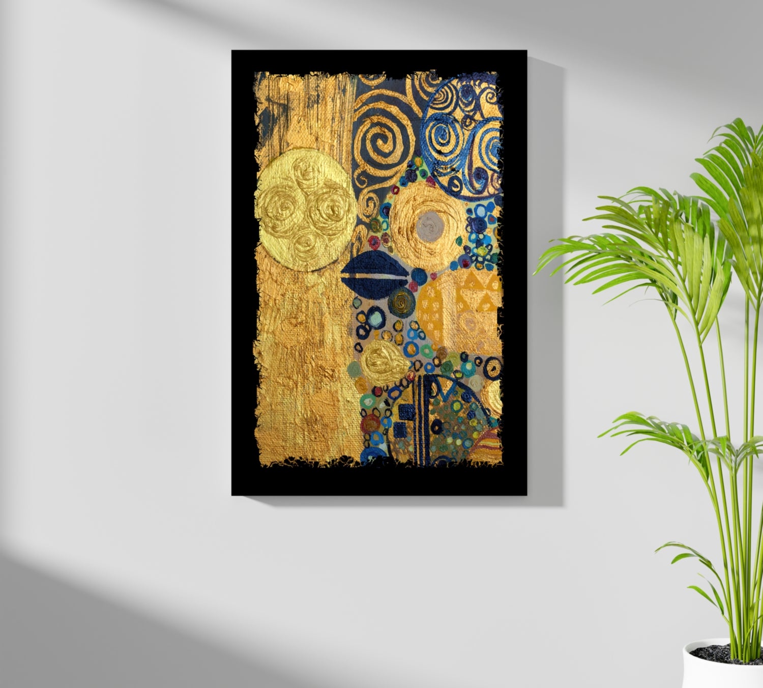 Abstract Gold Aluminum Print.