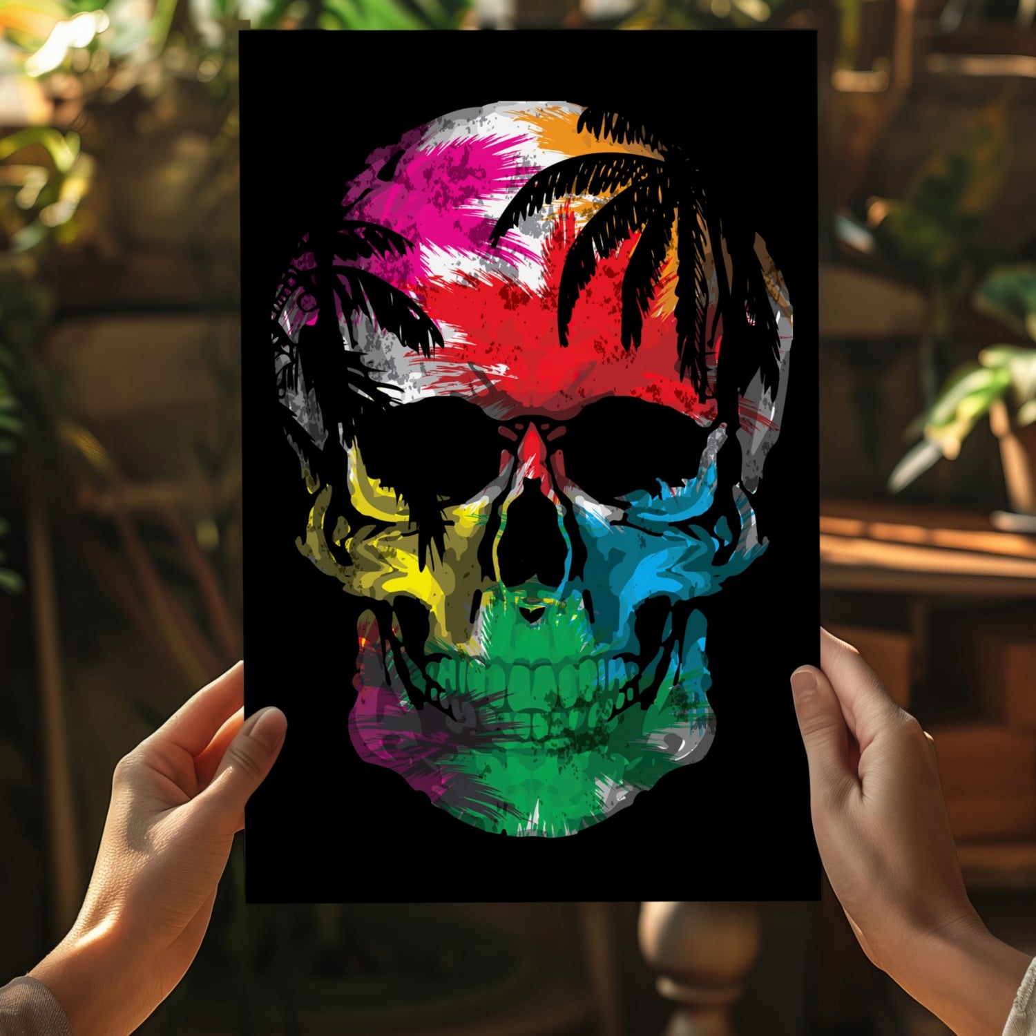 Skull Aluminum Print.