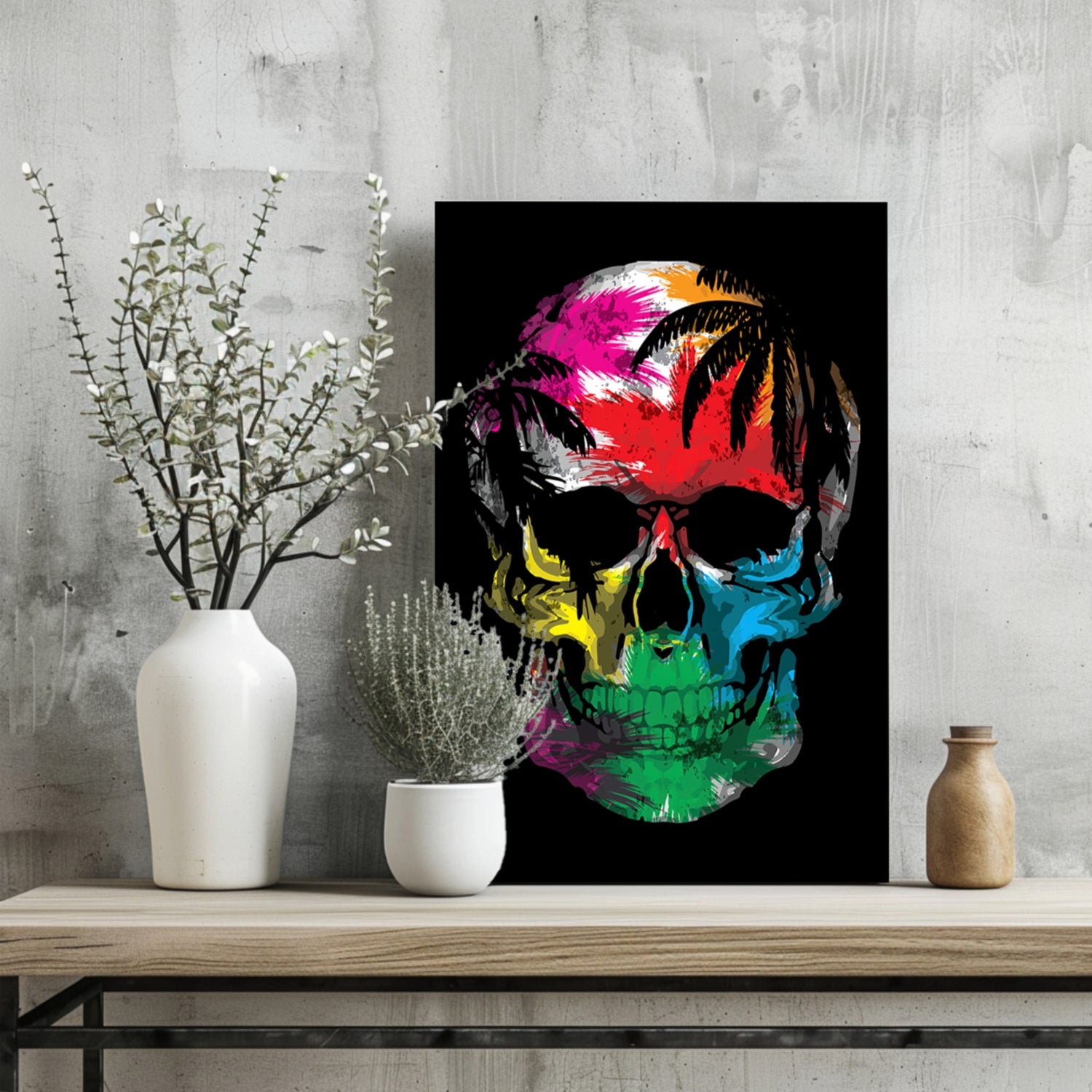 Skull Aluminum Print.