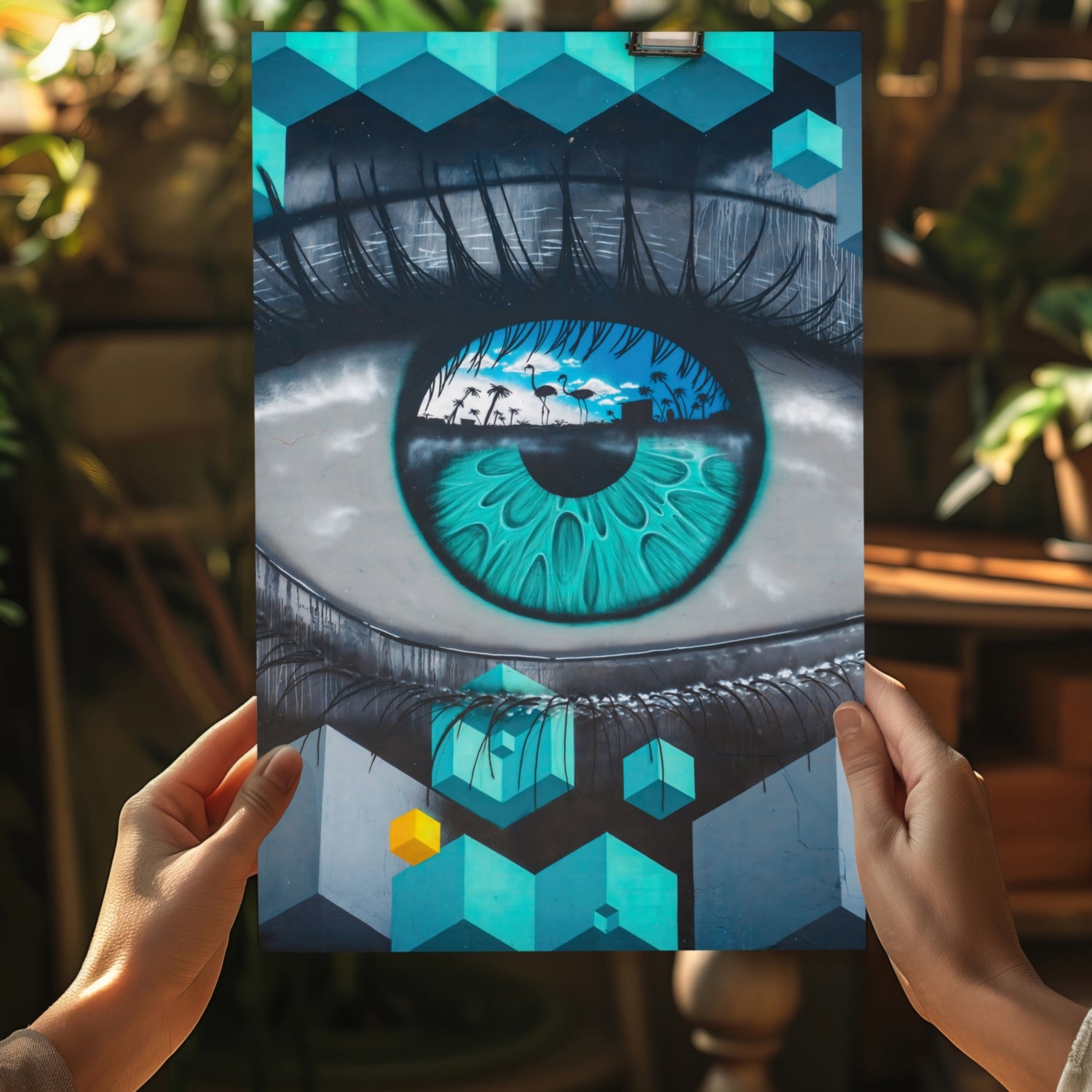 Futuristic Lines Aluminum Print.