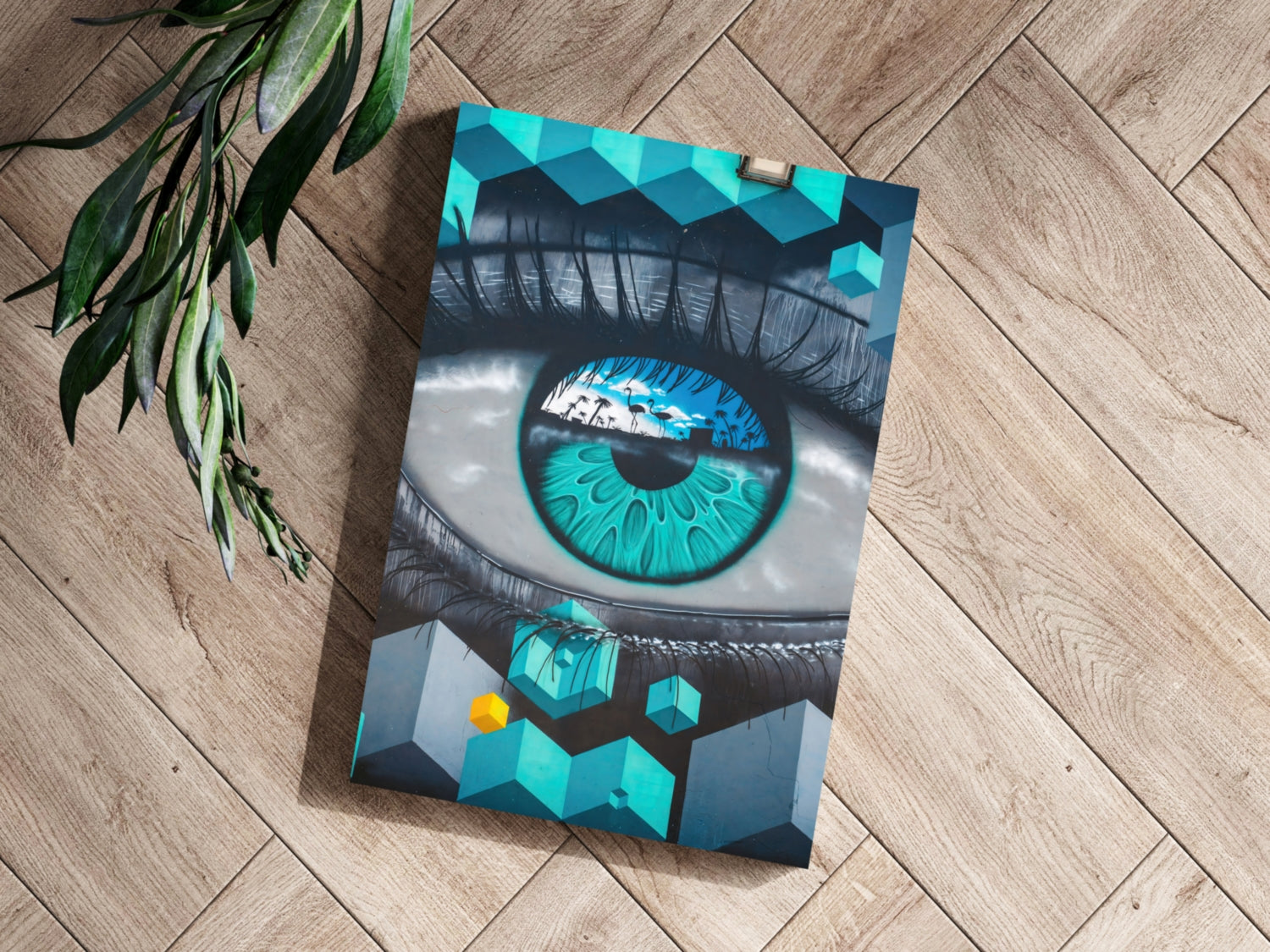 Futuristic Lines Aluminum Print.