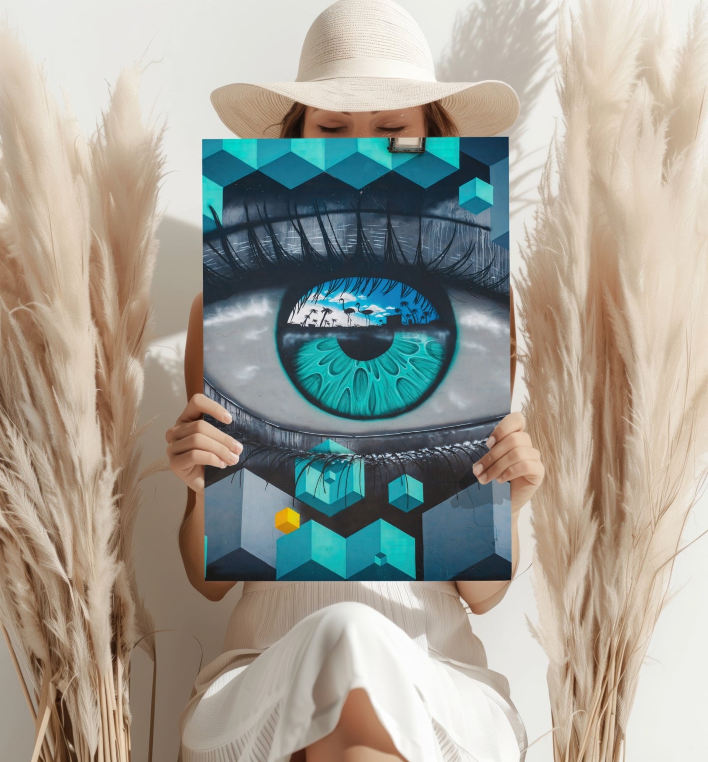 Futuristic Lines Aluminum Print.