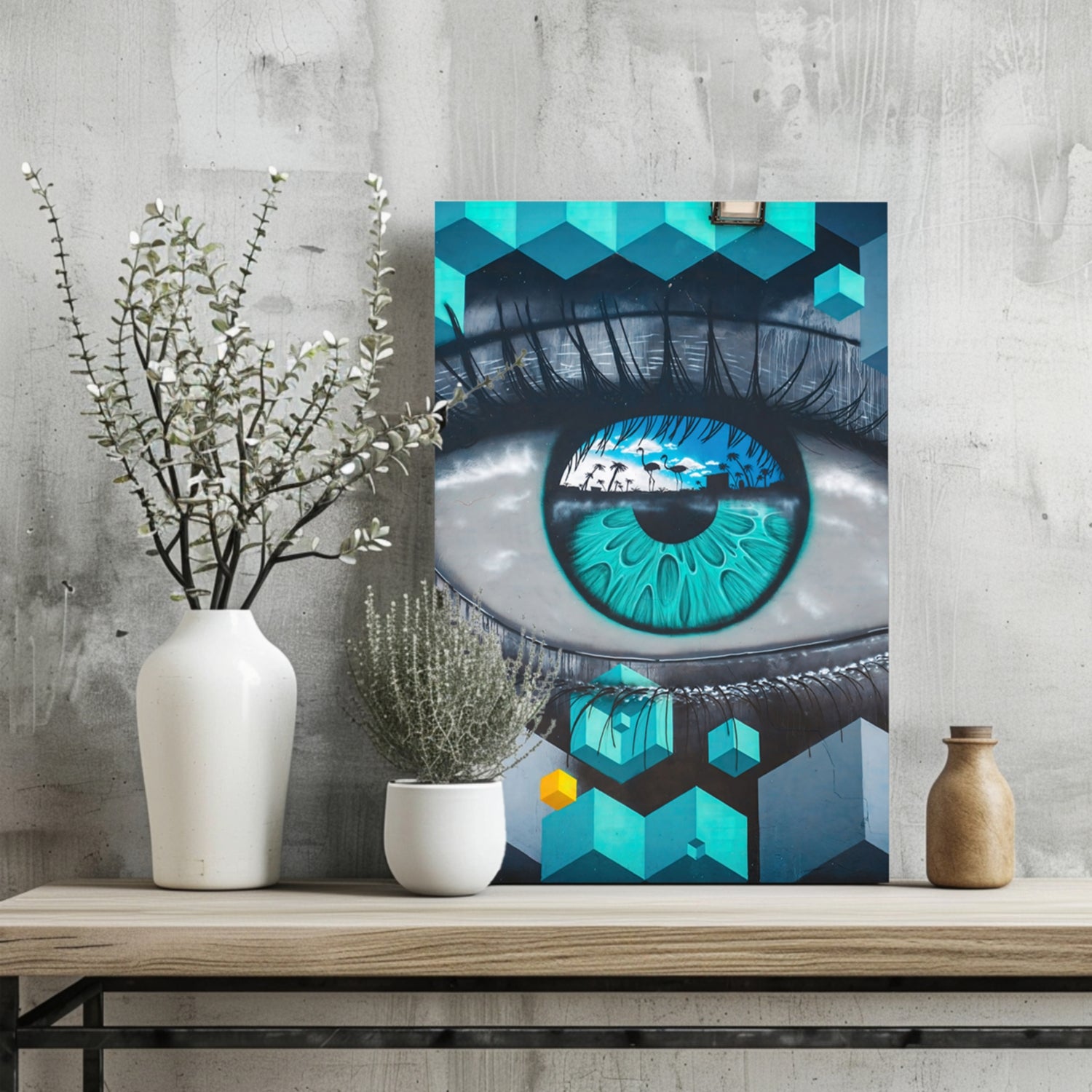 Futuristic Lines Aluminum Print.