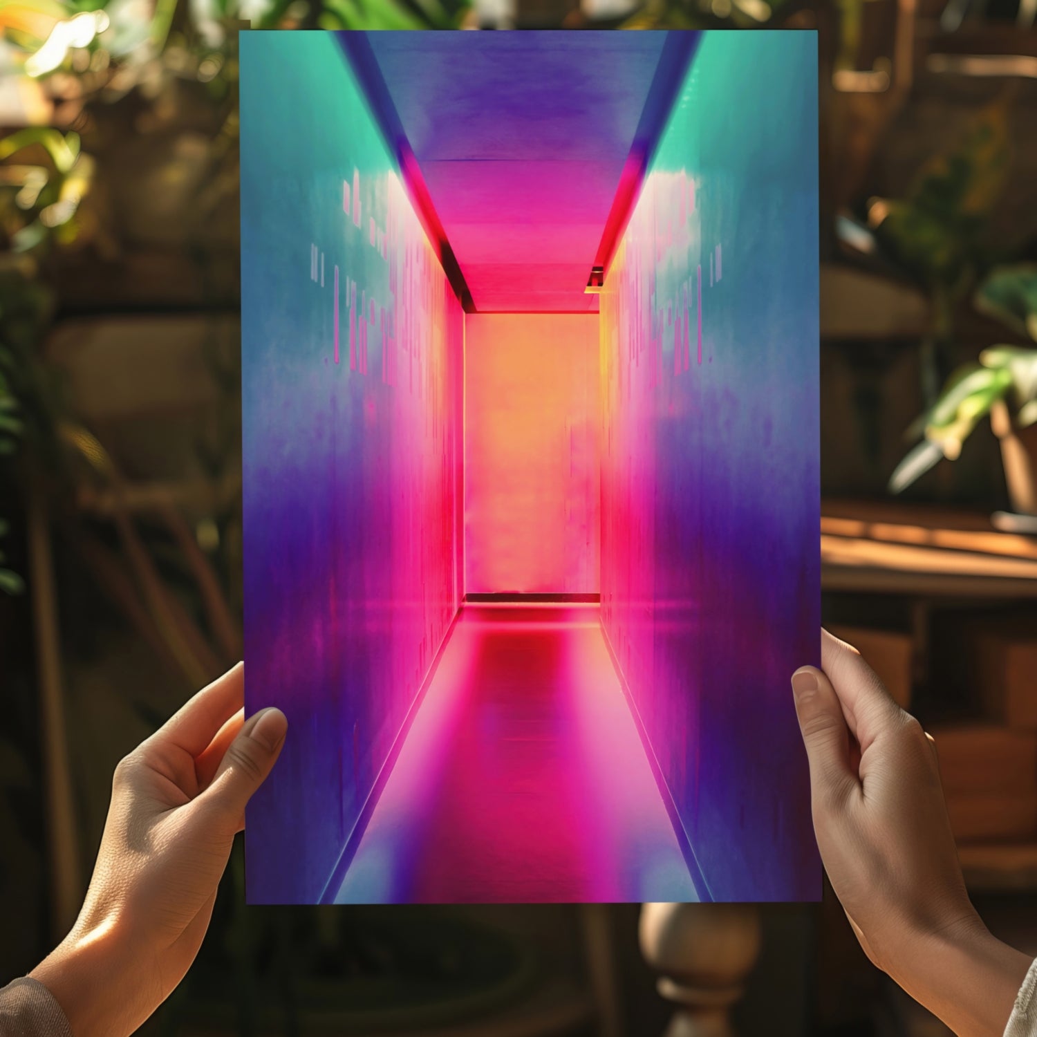 Narrow Corridor Aluminum Print.