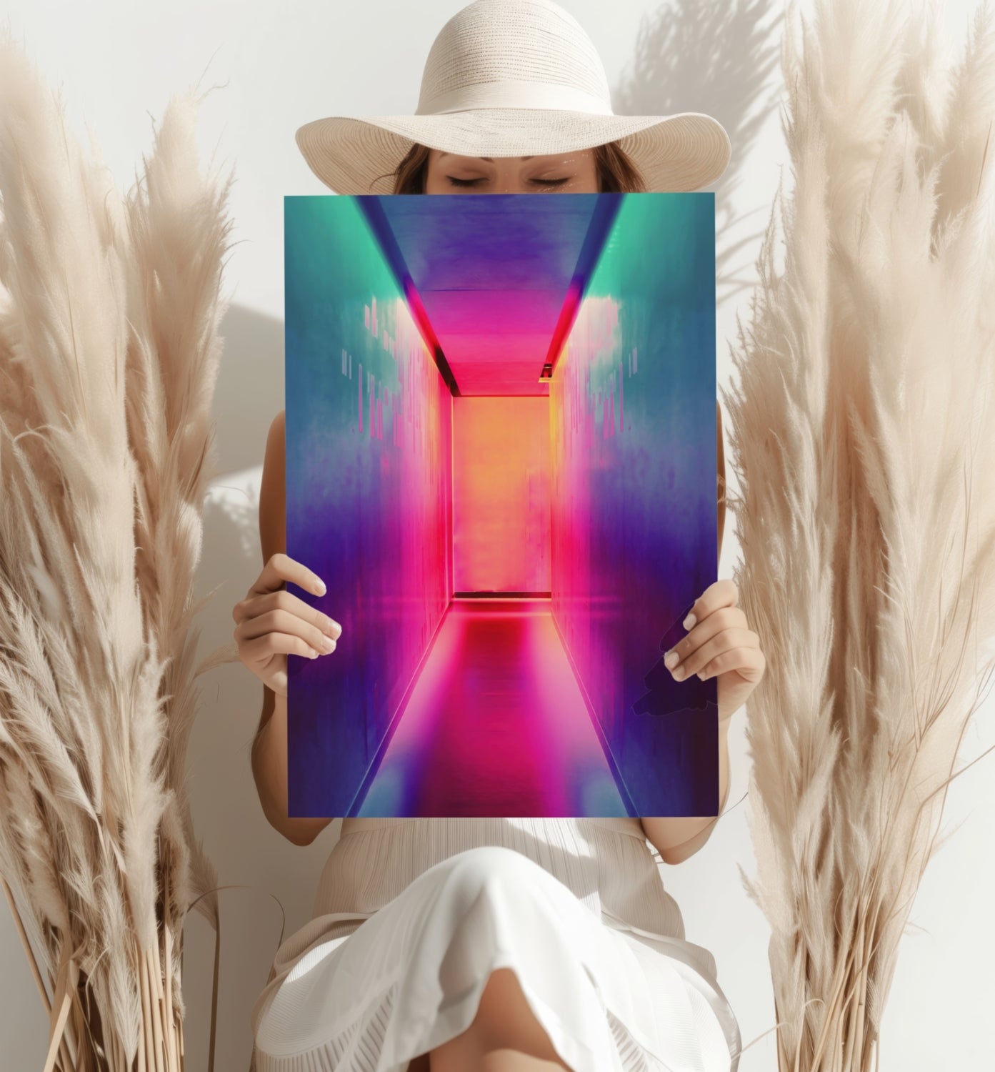 Narrow Corridor Aluminum Print.