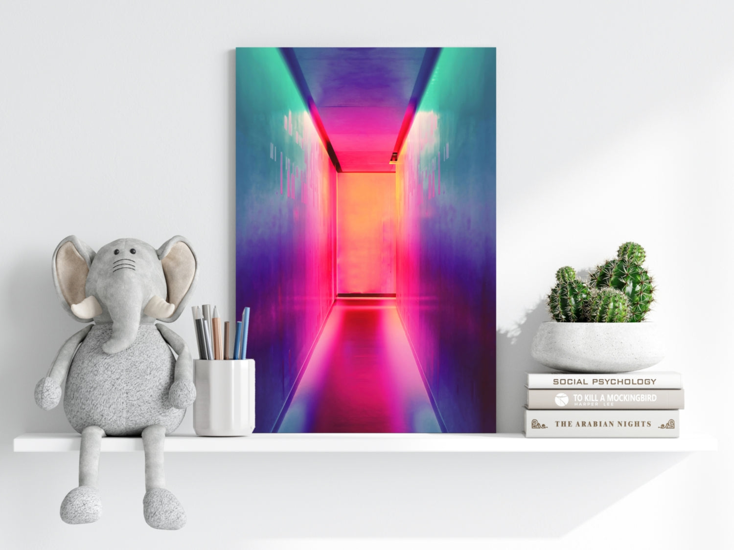 Narrow Corridor Aluminum Print.