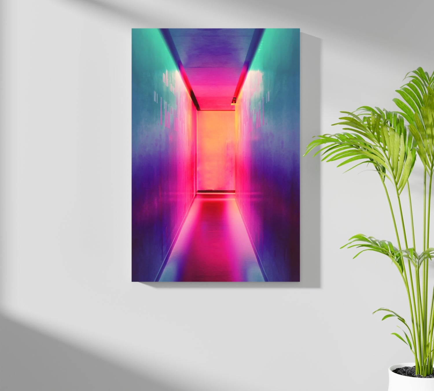 Narrow Corridor Aluminum Print.