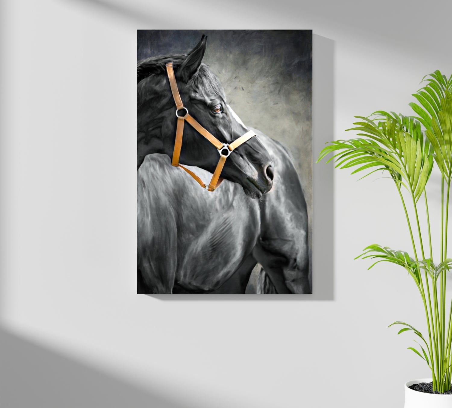 Black Horse Aluminum Print.