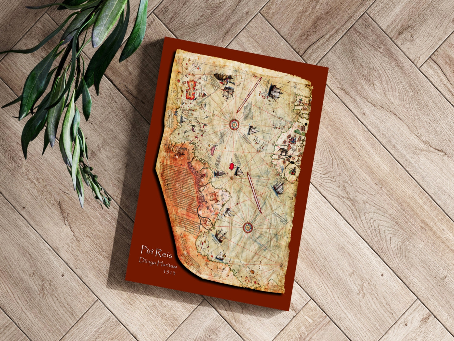 Piri Reis Map Aluminum Print.