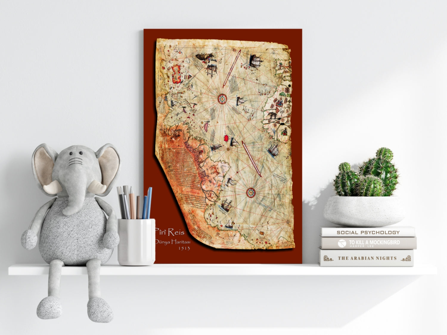 Piri Reis Map Aluminum Print.