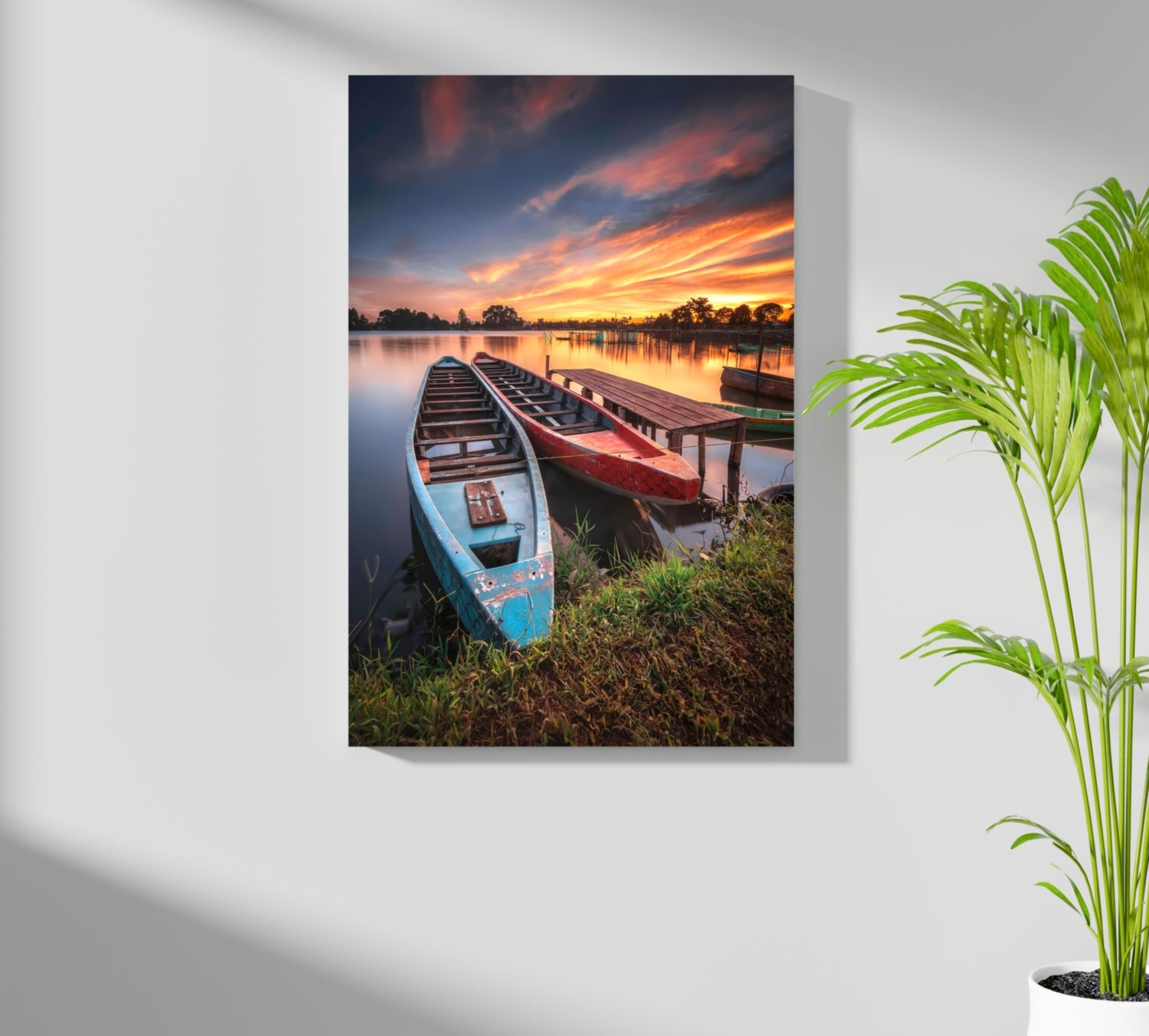 Sunset Lake View Aluminum Print.