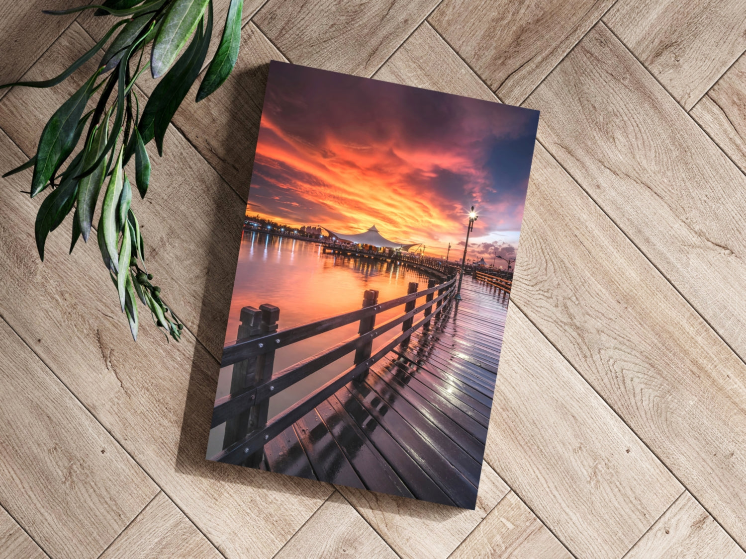 Sunset Lake View Aluminum Print.