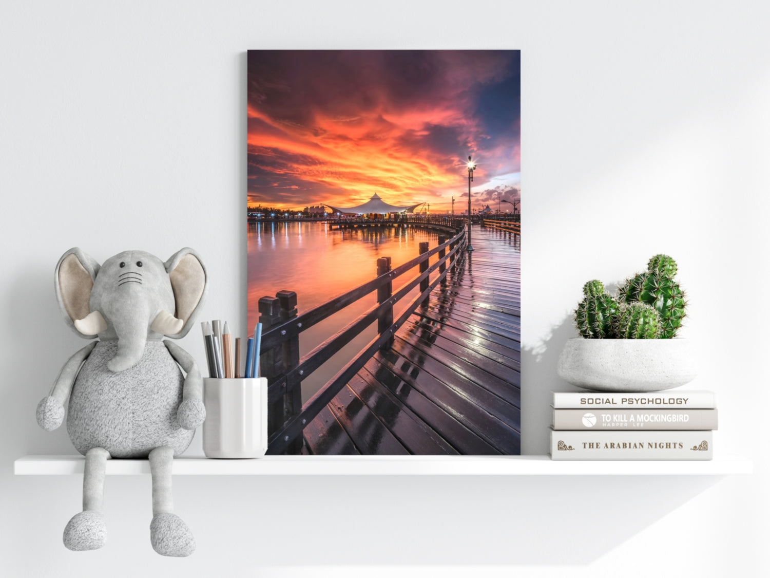 Sunset Lake View Aluminum Print.