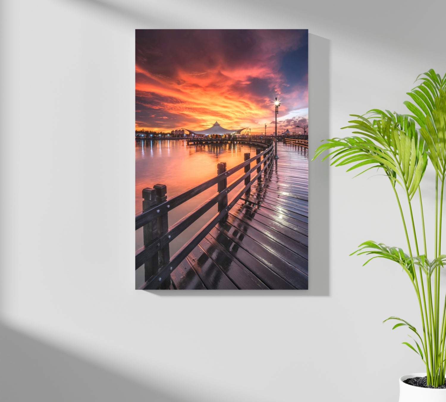 Sunset Lake View Aluminum Print.