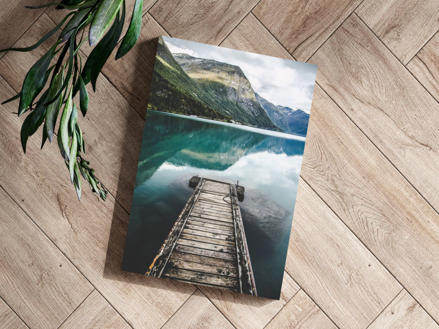Glacier Lake Aluminum Print.