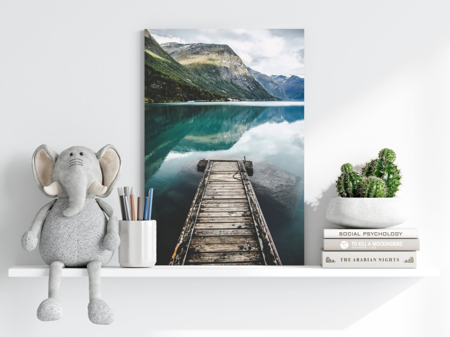 Glacier Lake Aluminum Print.