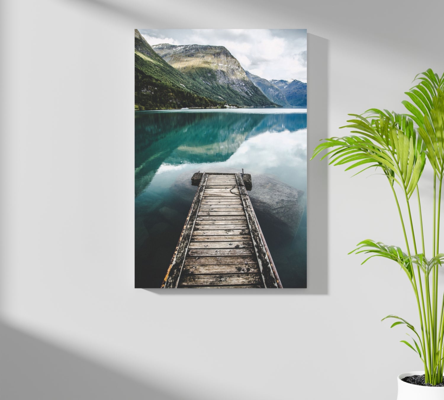 Glacier Lake Aluminum Print.