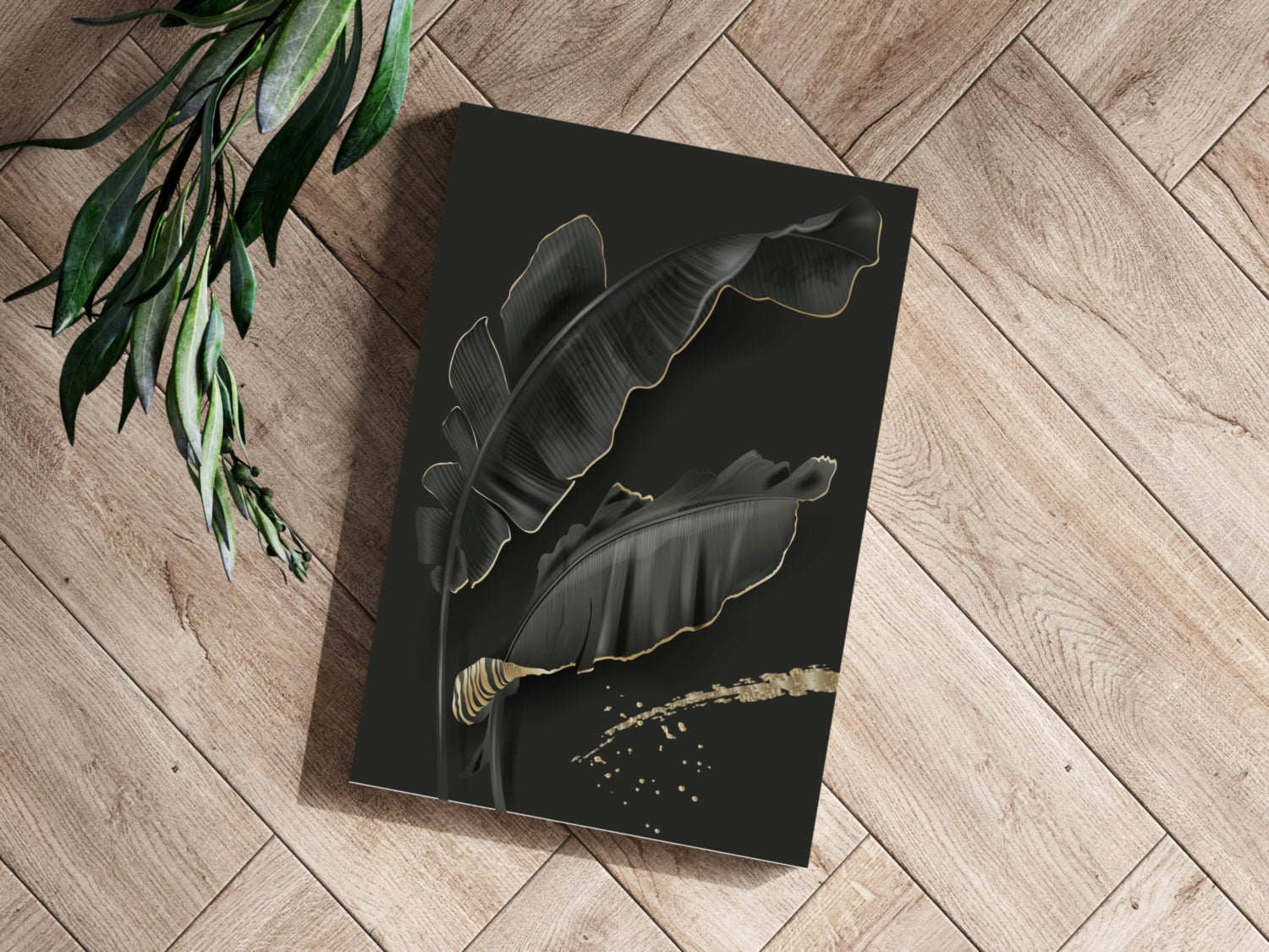 Black Leaves Aluminum Print.