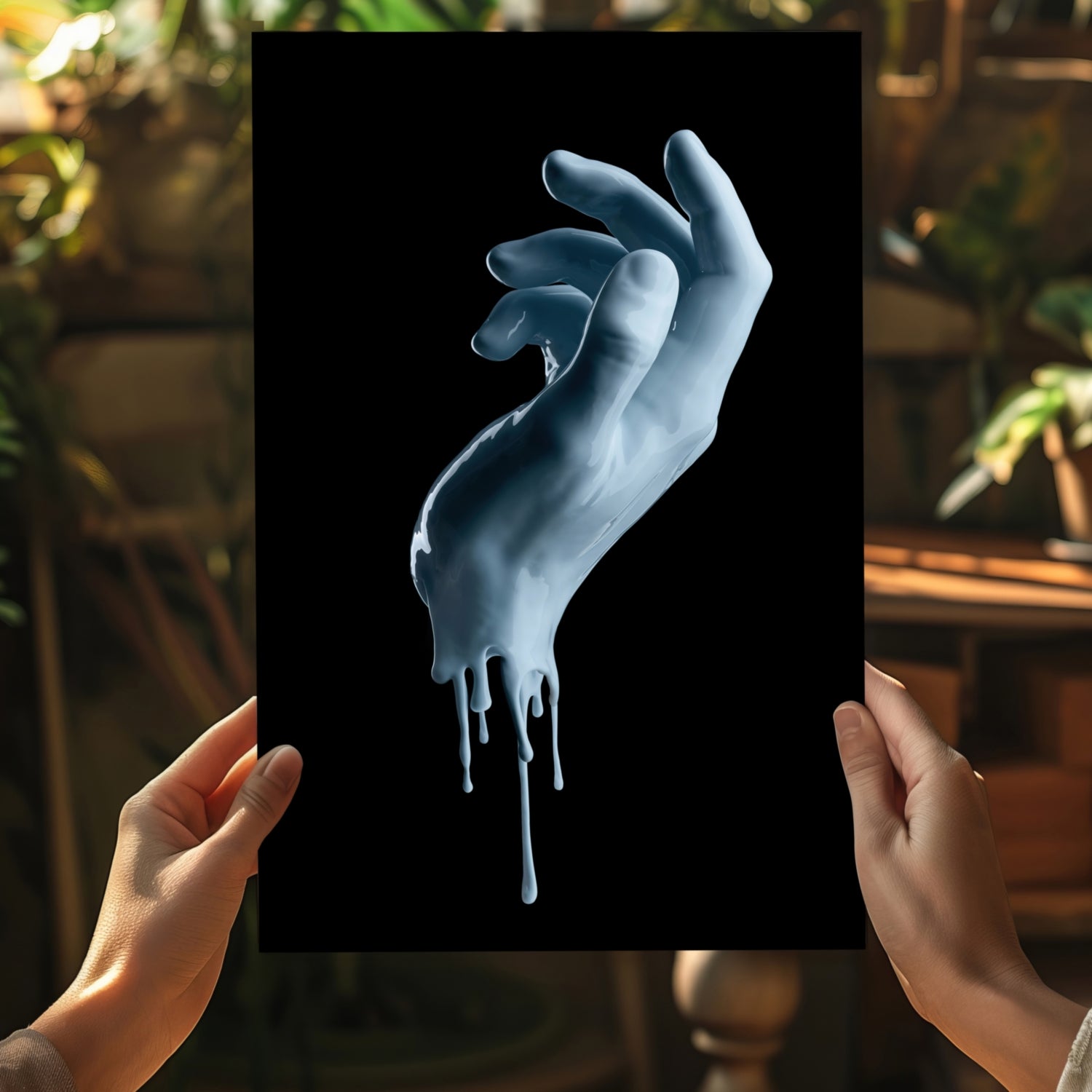 Hand in Paint Aluminum Print.