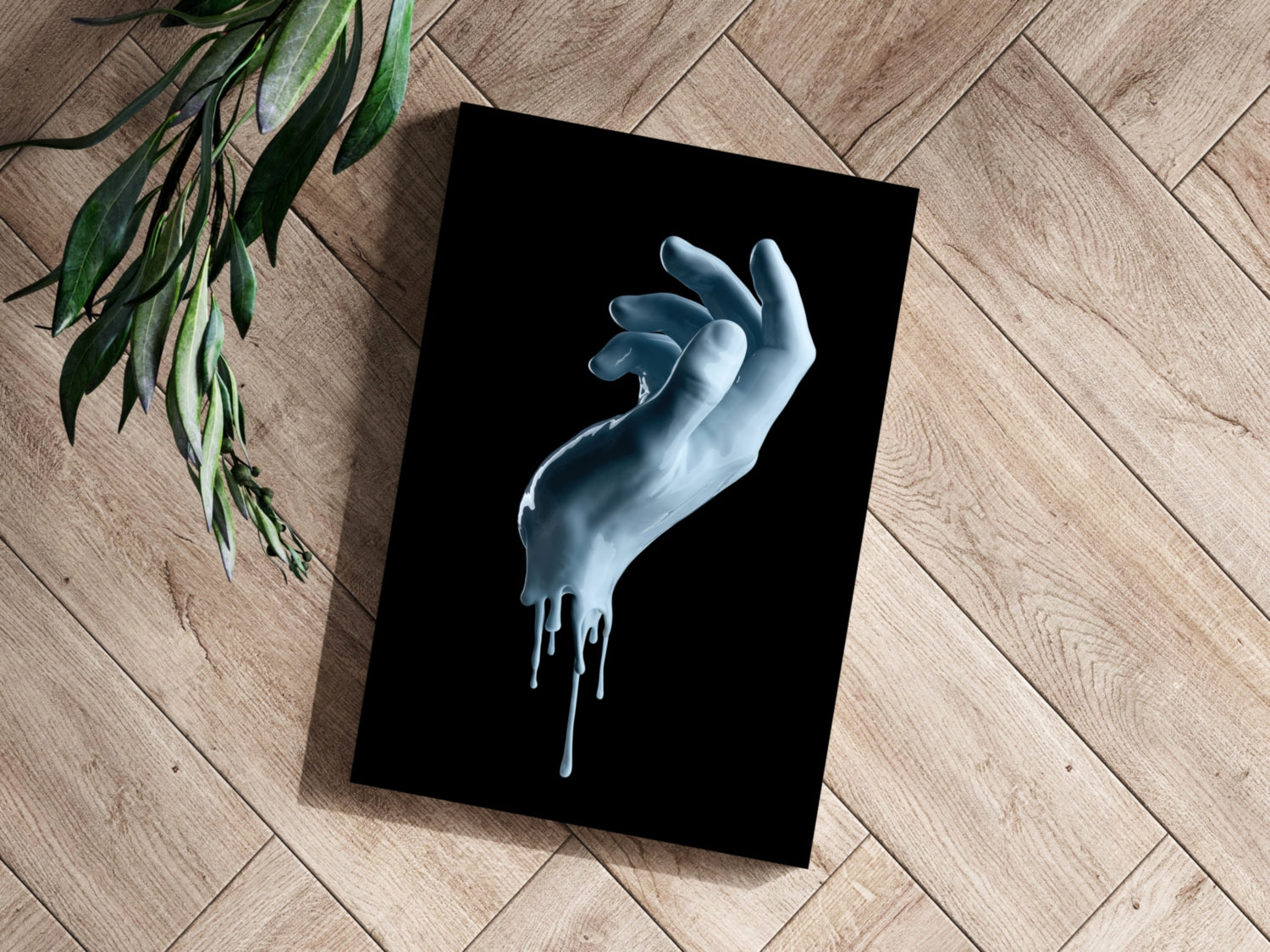 Hand in Paint Aluminum Print.
