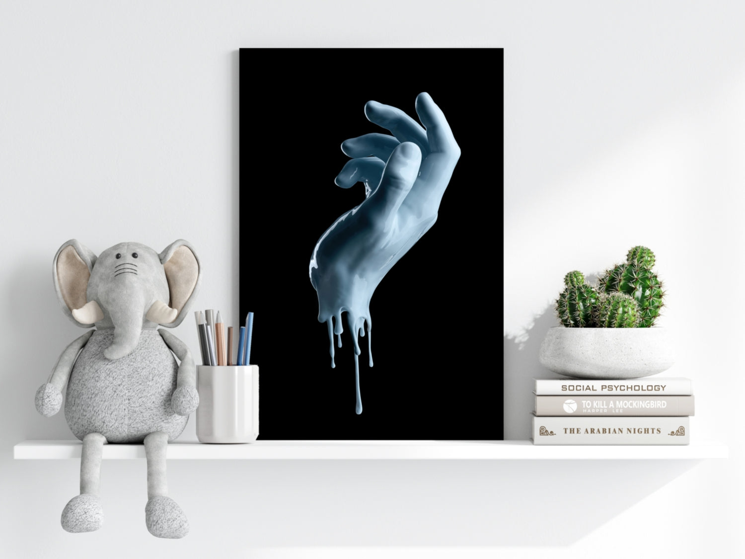 Hand in Paint Aluminum Print.