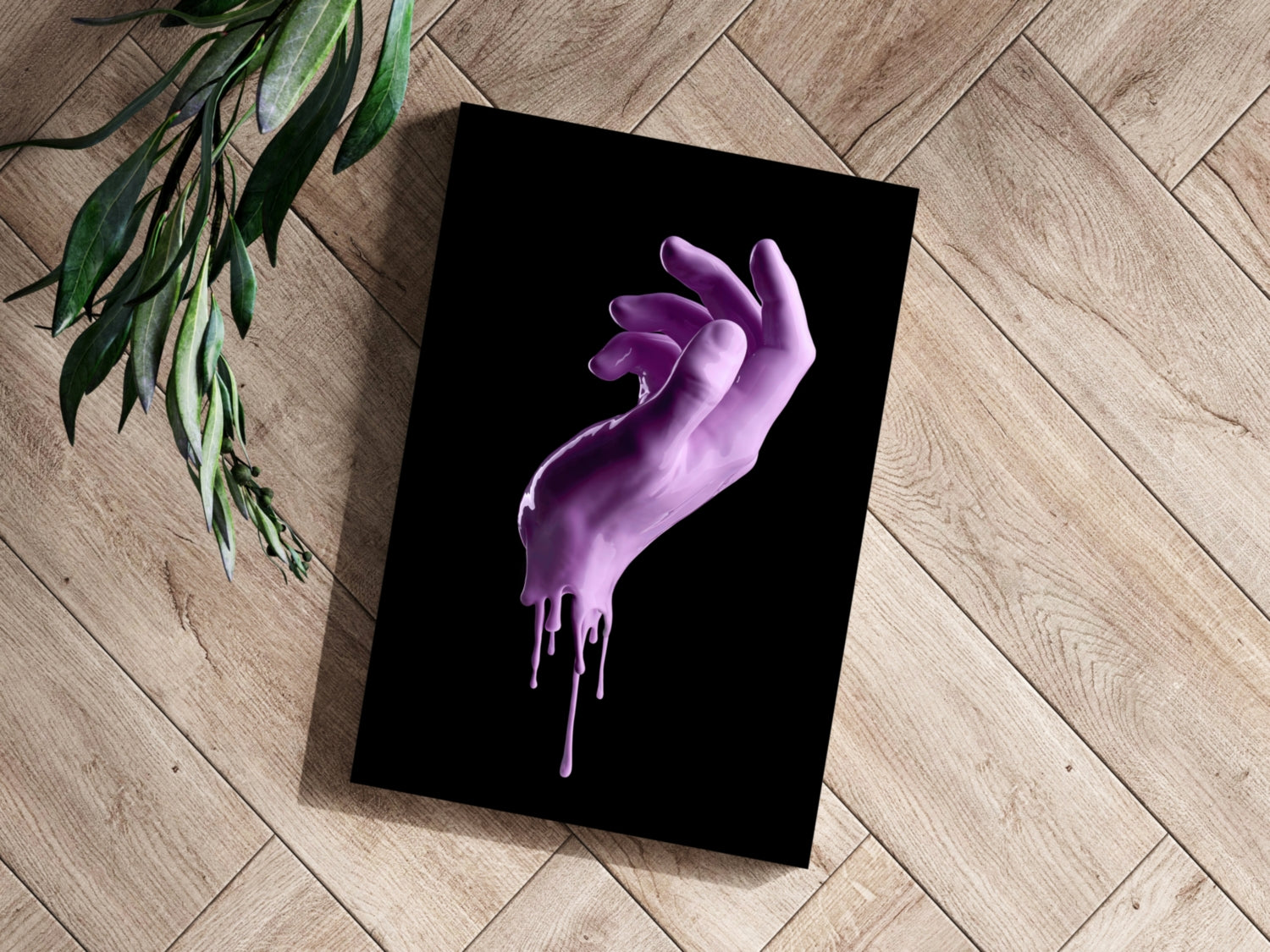 Hand in Paint Aluminum Print.