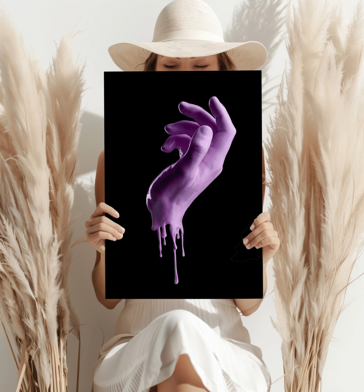 Hand in Paint Aluminum Print.