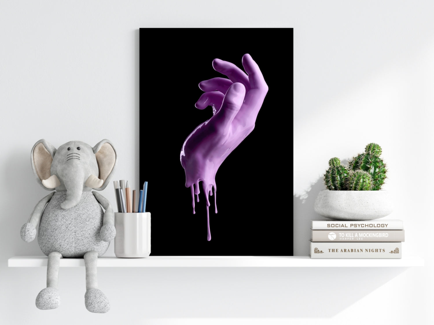 Hand in Paint Aluminum Print.