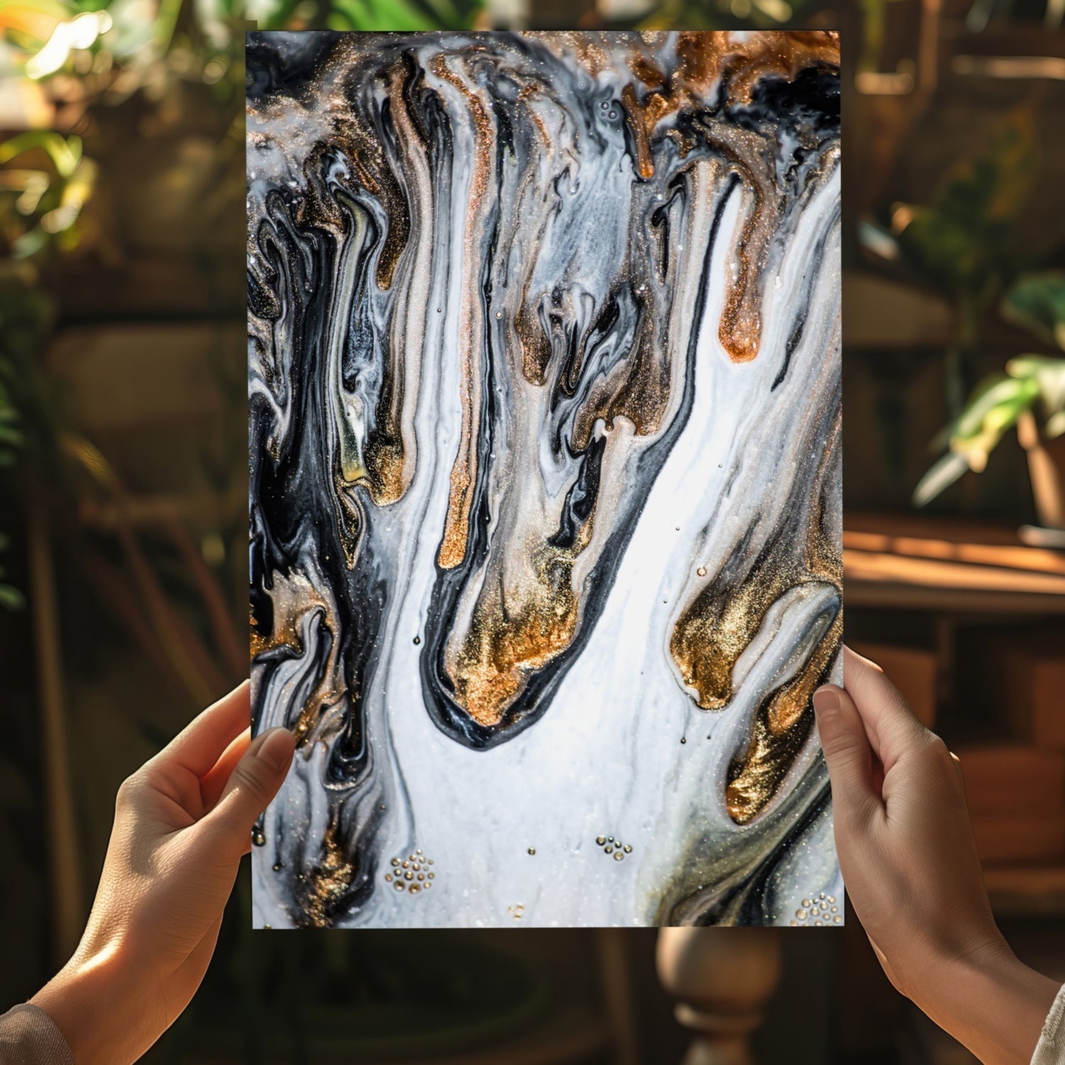 Abstract Marble Pattern V20 Aluminum Print.