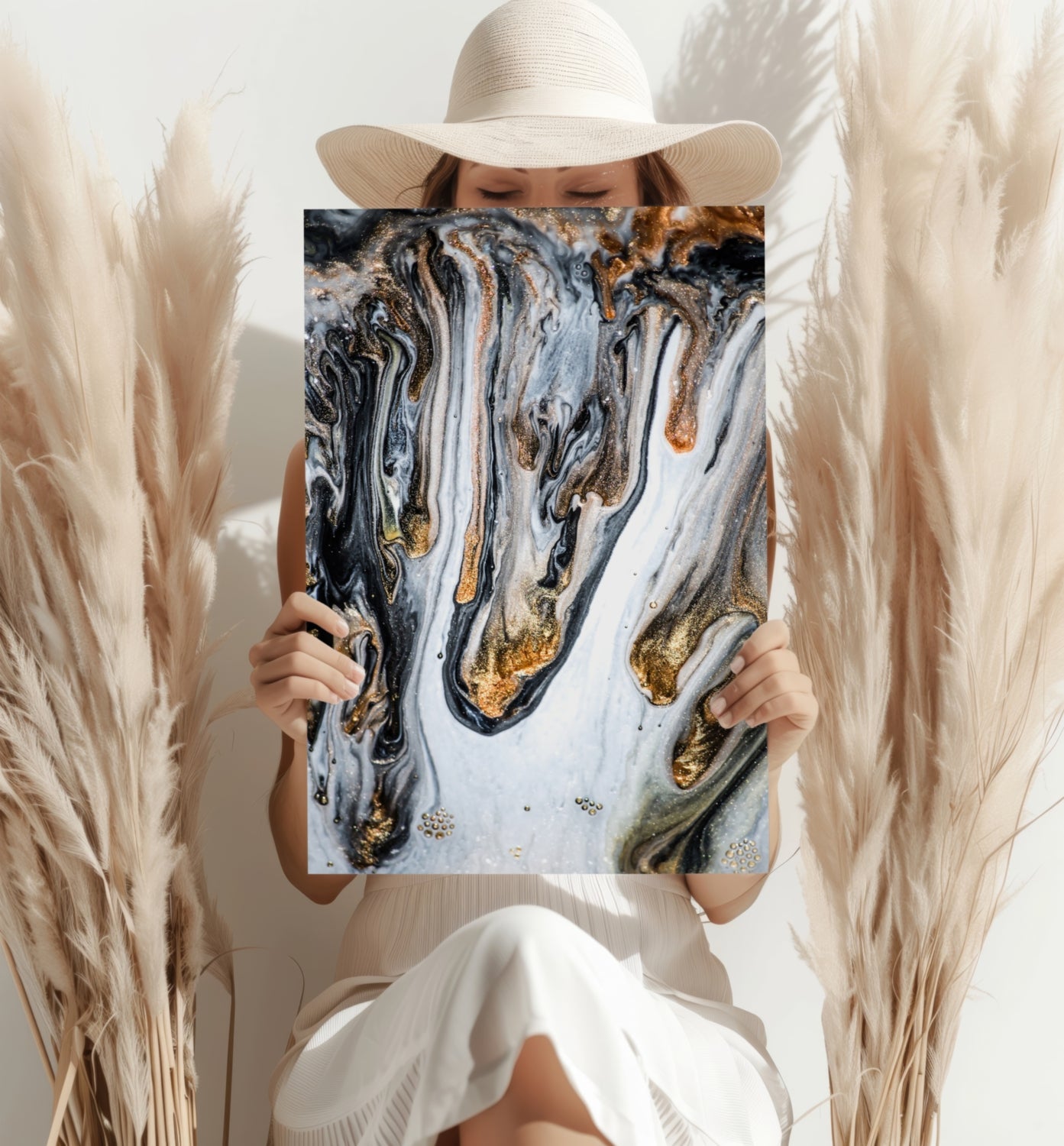 Abstract Marble Pattern V20 Aluminum Print.