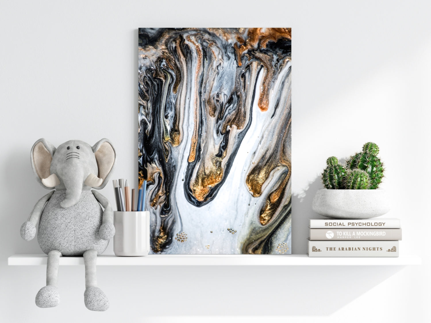 Abstract Marble Pattern V20 Aluminum Print.