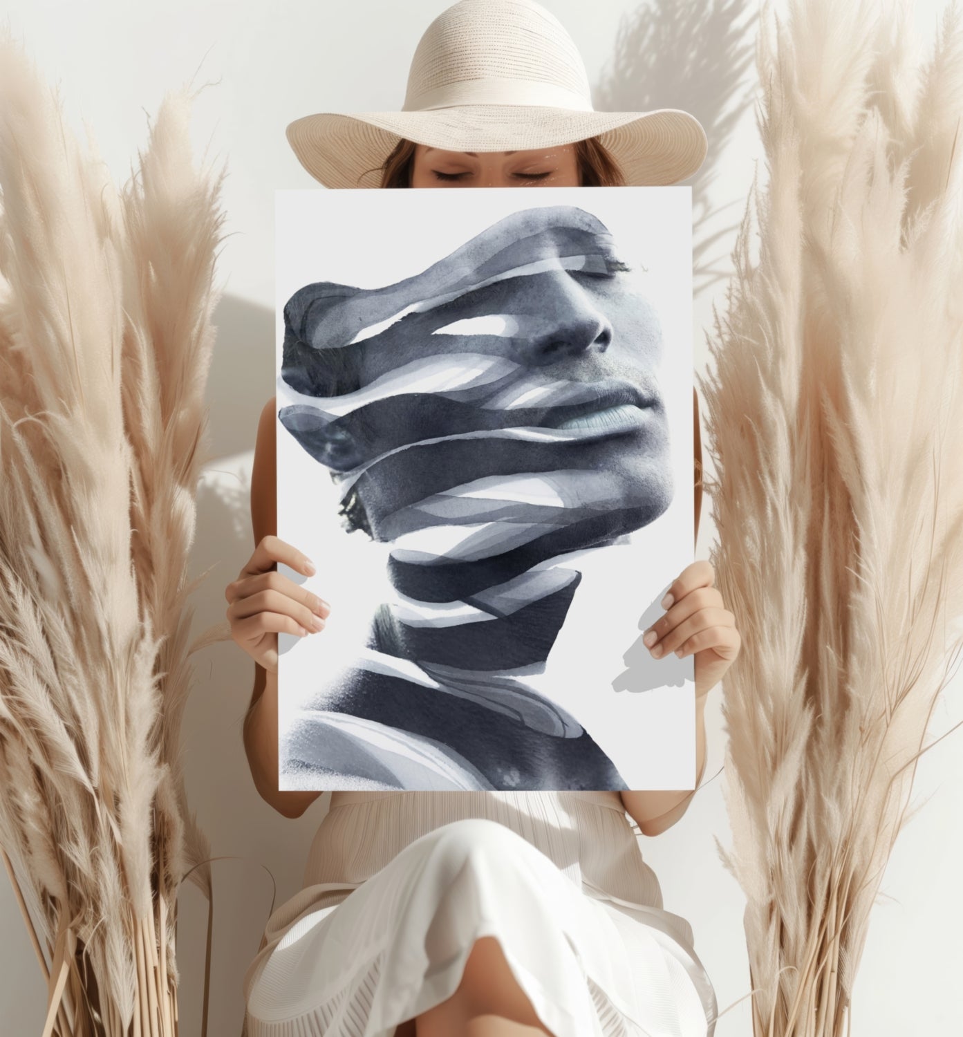 Abstract Woman Aluminum Print.