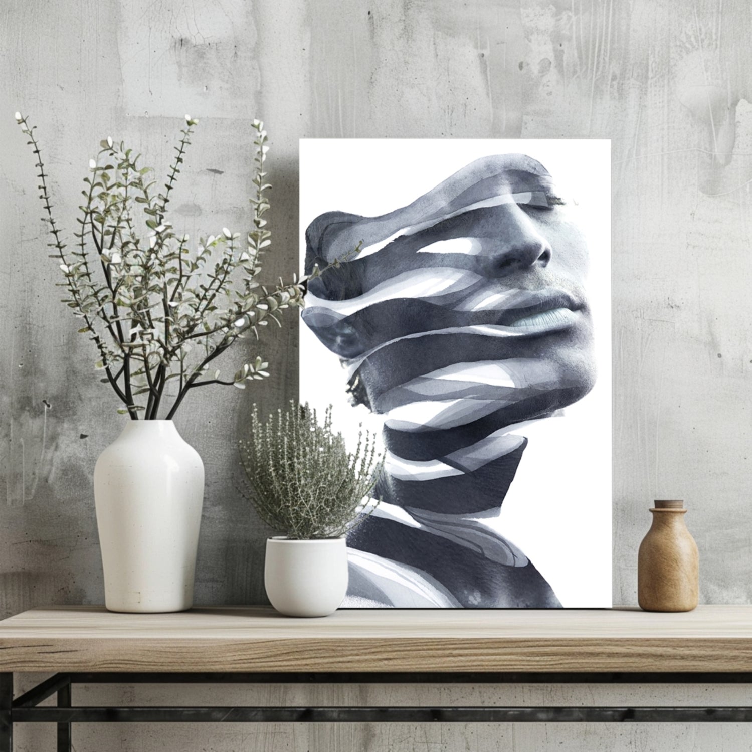Abstract Woman Aluminum Print.
