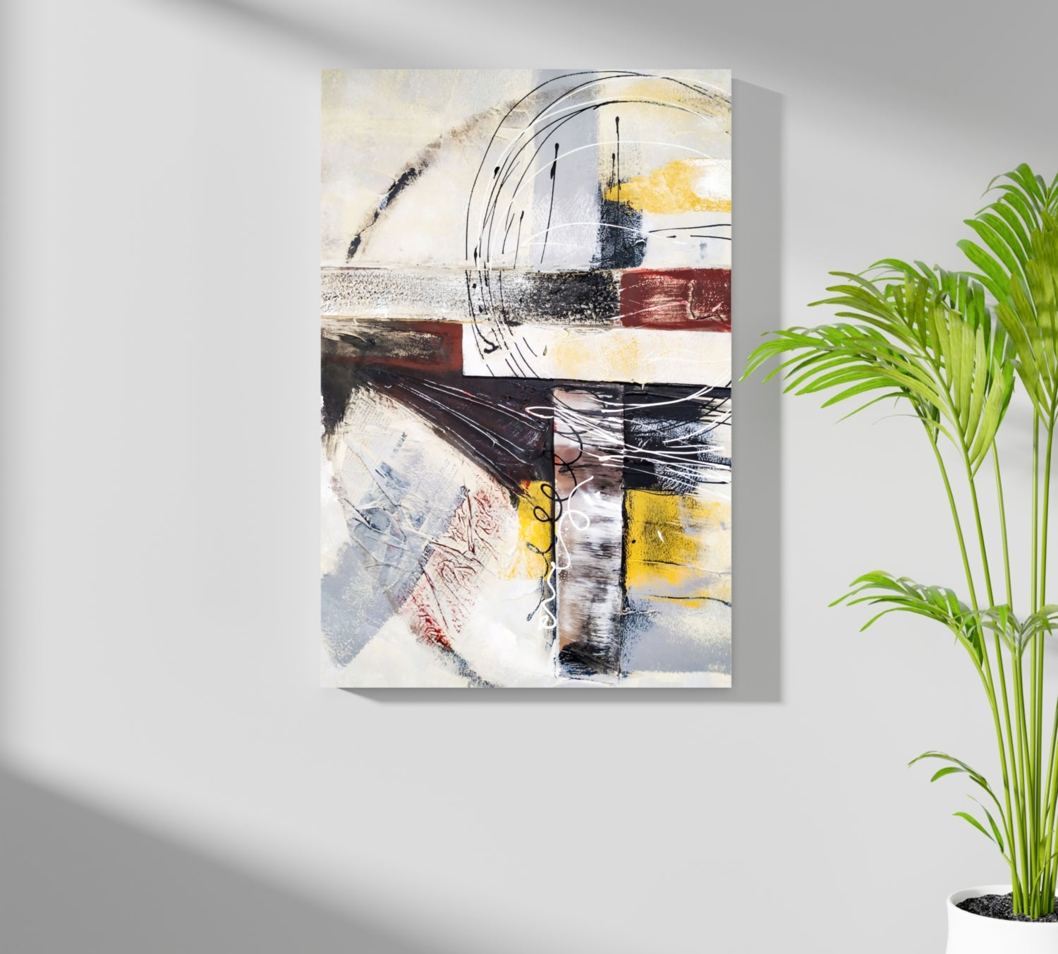 Modern Art Lines V1 Aluminum Print.