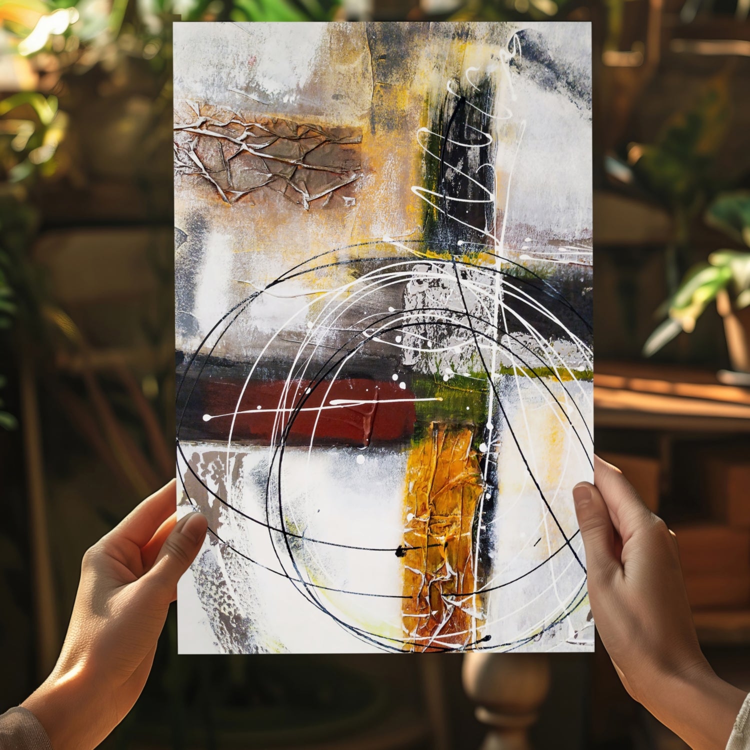 Modern Art Lines V2 Aluminum Print.