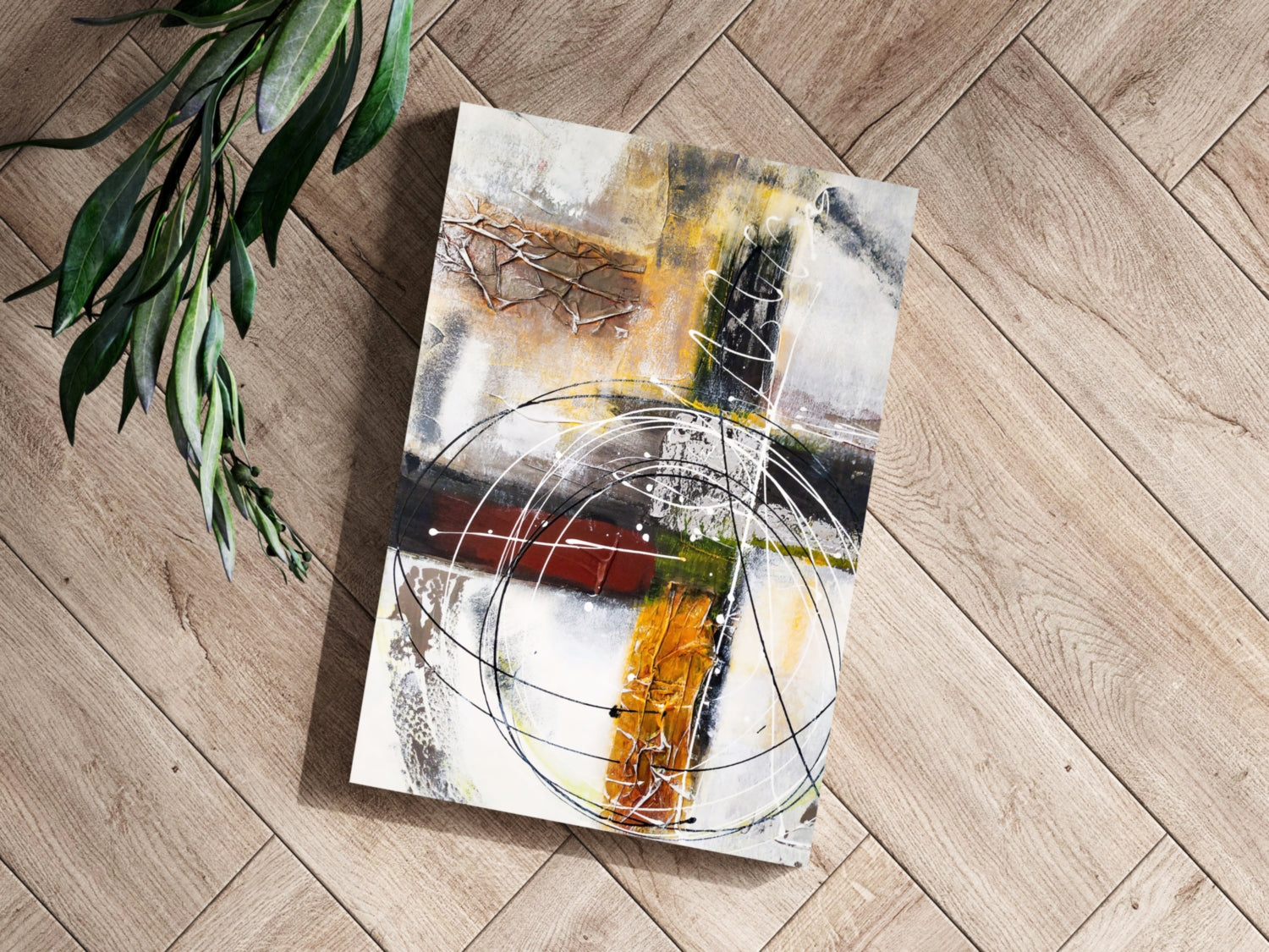 Modern Art Lines V2 Aluminum Print.