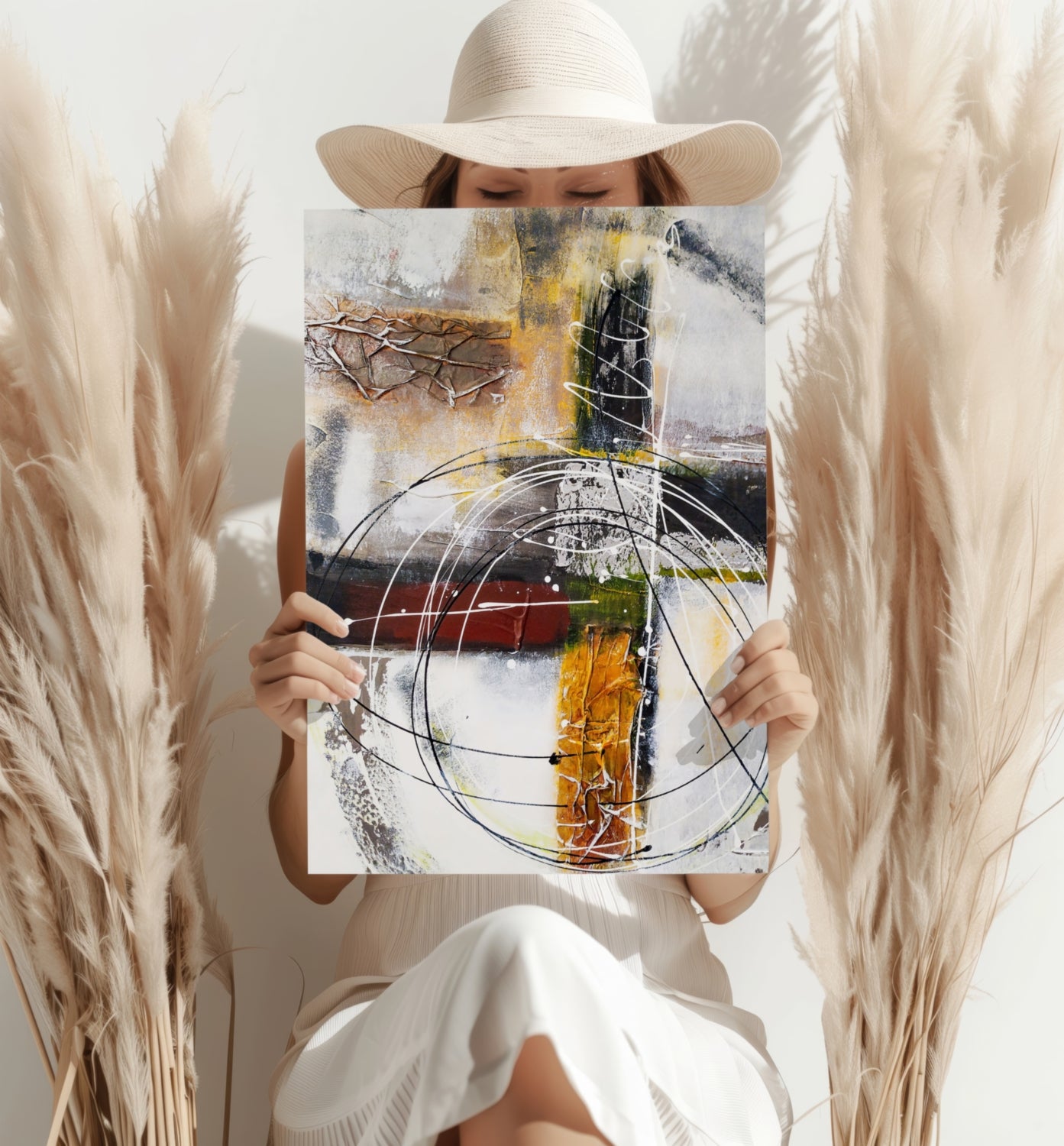 Modern Art Lines V2 Aluminum Print.