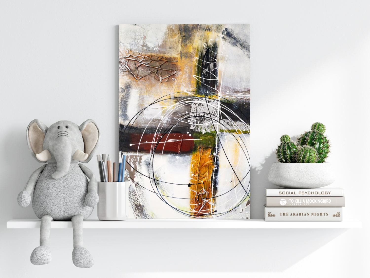 Modern Art Lines V2 Aluminum Print.