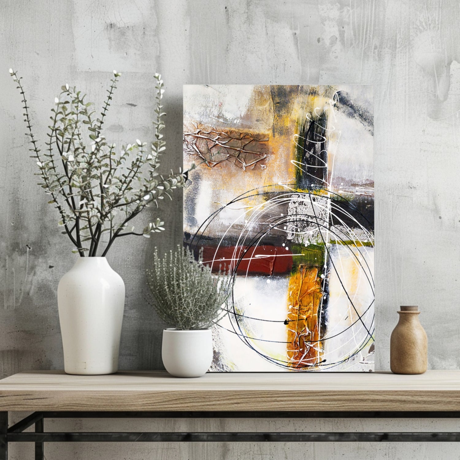 Modern Art Lines V2 Aluminum Print.