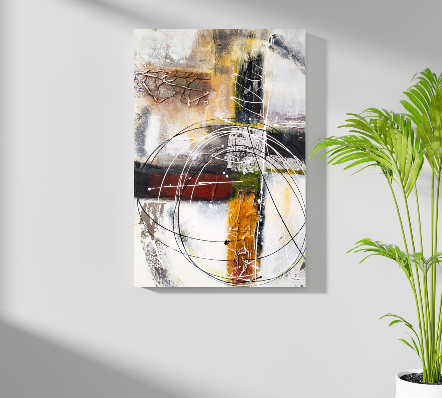 Modern Art Lines V2 Aluminum Print.