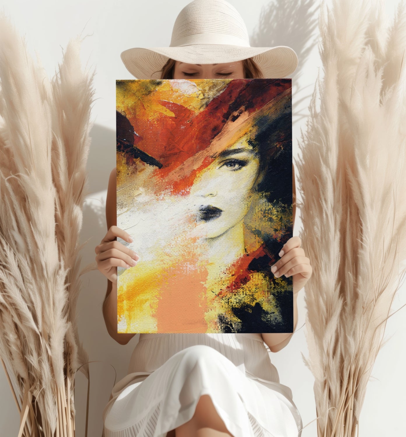 Abstract Woman Aluminum Print.