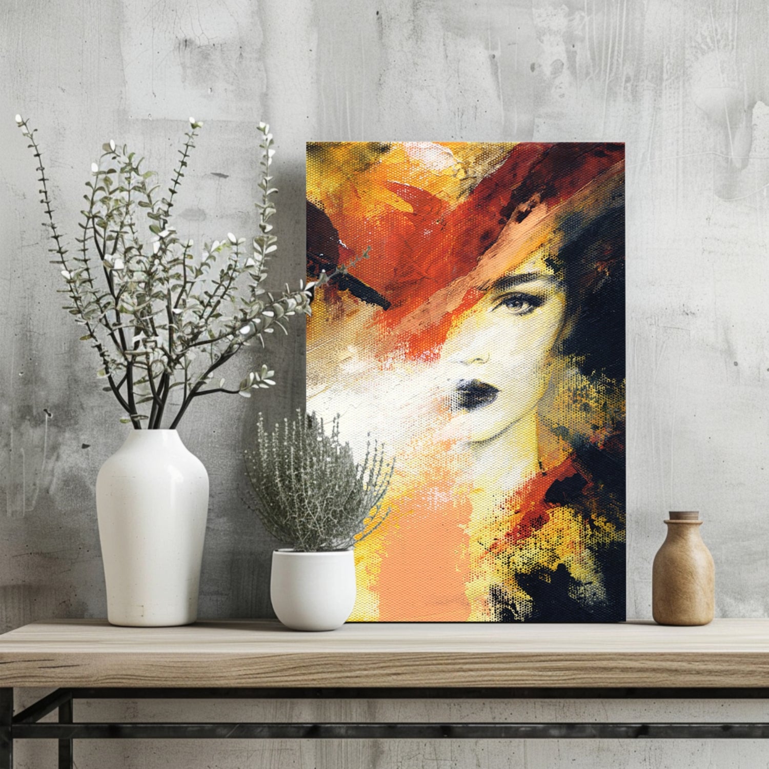 Abstract Woman Aluminum Print.